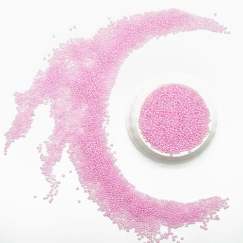 12/0 Pink Tiny Glass Seed Beads Bulk, 2mm 4400 Pcs Craft Pony Beads for Jewelry Making, Friendship Bracelet, Hair Braiding, DIY Necklace Key Chain - color: Pink, size: 2mm