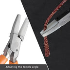 6 Inch Stainless Steel Flat Pliers - Eyeglasses Repair & Adjustment Tool with Nylon Jaw - style: Tilt Angle Plier