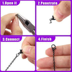 8 Roll Necklace Chains, 8 Colors Jewelry Making Metal Chains with Open Jump Rings & Lobster Clasps for Jewelry Making DIY Necklace Bracelet Anklet - color: 8 Roll