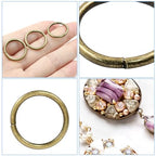 Litoexpe 20mm Open Jump Rings 150 Pcs with a Box, 2mm Thickness Rings Connectors for Necklace Bracelet Jewelry Making (Bronze) - color: Bronze