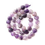 10mm Natural Amethyst Stone Beads Heart Shape DIY Loose Gemstone Energy Healing Crystal Charms for Jewelry Making Handmade - color: Amethyst