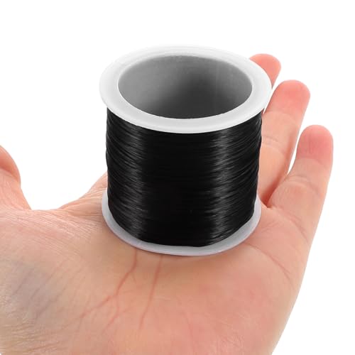 Ipetboom Elastic Thread for Hair Extensions - Silicone Stretch Cord Bracelet Rope for Hairstyling Braiding and Jewelry Making Wire Invisible for Hair Bundles and Wigs