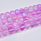 48PCS 8mm Natural Light Purple Mystic Aura Quartz Gemstone Frosted Matte Titanium Round Loose Spacer Beads 15 inch Full Strand Crystal Healing Power Quartz - color: Light Purple Mystic Aura, size: 8mm