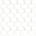 50Pcs Adjustable Slider Bracelet 18K Gold Plated Brass Extender Chains with Crystal Rhinestones Ends for DIY Bracelet Jewelry Making Findings DIY Craft Women Valentine’s Gift