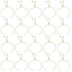 50Pcs Adjustable Slider Bracelet 18K Gold Plated Brass Extender Chains with Crystal Rhinestones Ends for DIY Bracelet Jewelry Making Findings DIY Craft Women Valentine’s Gift