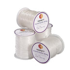 4 Rolls Stretchy Bracelet String, 1 mm Sturdy Crystal Clear Elastic String Cord for Jewelry Making, Necklaces, Beading and Crafts (1312 Feet) - size: 1312 Feet(Crystal Clear)