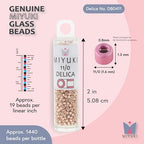 Miyuki Delica Seed Beads – Size 11/0 (1.6 mm), DB0411, Galvanized Gold Dyed, 7.2 g, Approx. 1440 Beads, Made in Japan - color: DB0411 - Galvanized Gold Dyed