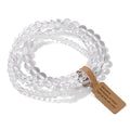 3 PCS Healing Crystal Bracelets for Women 8mm Natural Stone Beaded Stretch Bracelet Amethyst Jewelry Gifts - color: 4,6,8mm Clear Quartz