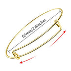 UPINS 60Pcs Gold Expandable Bangle Bracelets Adjustable Wire Blank Women Bracelets for DIY Jewelry Making - color: Gold
