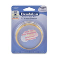 Beadalon German Style Wrapping Wire, Half Round, Tarnish Resistant Brass, 22 Gauge, 5 m / 16.4 ft - color: Gold, size: 22 gauge/.025 In-5 m/16.4 ft