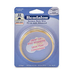Beadalon German Style Wrapping Wire, Half Round, Tarnish Resistant Brass, 22 Gauge, 5 m / 16.4 ft - color: Gold, size: 22 gauge/.025 In-5 m/16.4 ft