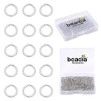 BEADIA Platinum Plated Jump Rings Non Tarnish 7mm 300pcs for Jewelry Making Findings - color: Platinum, size: 0.7x7mm