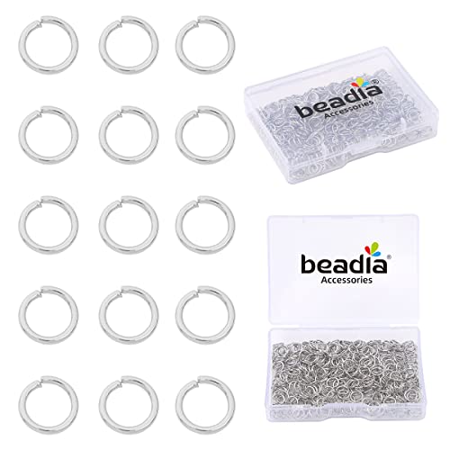 BEADIA Platinum Plated Jump Rings Non Tarnish 7mm 300pcs for Jewelry Making Findings - color: Platinum, size: 0.7x7mm