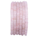 BEADIA Natural Rose Quarts Crystal Spacer Beads Caps Loose Semi Gemstone for Beading Jewelry Making 4mmx2mm 38cm - color: Rose Quarts Crystal, size: Round 4mm x 2mm
