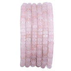 BEADIA Natural Rose Quarts Crystal Spacer Beads Caps Loose Semi Gemstone for Beading Jewelry Making 4mmx2mm 38cm - color: Rose Quarts Crystal, size: Round 4mm x 2mm