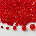 600pcs Crystal Glass Beads 3mm 4mm 6mm 8mm 10mm Rondelle Faceted Crystal Beads Spacer Beads for Necklace Bracelet Earrings DIY Jewelry Crafts Making Supplies(Red) - color: Red