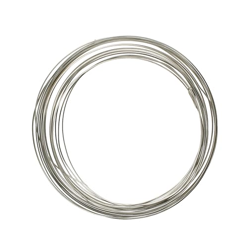 The Beadsmith Half-Round Craft Wire – Soft Temper Jewelry Wire, Titanium Color, 21 Gauge, 4 Yards - color: Titanium, size: 21 Gauge