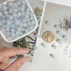 8mm Crackle Glass Beads for Jewelry Making, 700Pcs Round Crystal Beads for Bracelets, DIY Crafts (Blue & Purple Crackle) - color: Blue & Purple Crackle