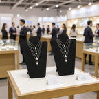 KUKUVR 2Pcs Black Velvet Necklace Bust Display Stand, Jewelry Pendants Chain Holder Stand, Necklace Display Board for Retail Vendor Booth & Selling (Large 12.2 * 7.9inch) - size: Large 12.2*7.9inch