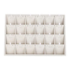 24 Grids Stackable Jewelry Tray Organizer with Removable Dividers, Velvet Jewelry Display Tray for Earrings Necklaces Bracelet Rings Display Showcase - Beige - color: Beige