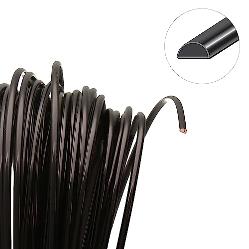 The Beadsmith Half-Round Craft Wire – Soft Temper Jewelry Wire, Black Color, 21 Gauge, 7 Yards - color: Black, size: 21 Gauge