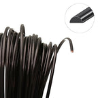 The Beadsmith Half-Round Craft Wire – Soft Temper Jewelry Wire, Black Color, 21 Gauge, 7 Yards - color: Black, size: 21 Gauge