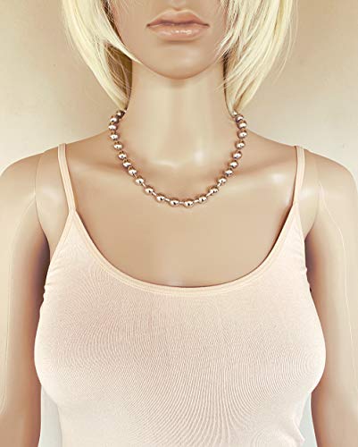 DragonWeave Jewelry 9.5mm Extra Large Silver Steel Ball Chain Mens Necklace Extra Durable Color Protect Finish ANY LENGTH