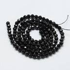 LiQunSweet 130 Pcs 3mm Natural Black Spinel Beads Strands Faceted Round Small Loose Crystal Gemstone Bead Spacer for DIY Jewelry Craft Making - color: Natural Black Spinel Beads_3mm