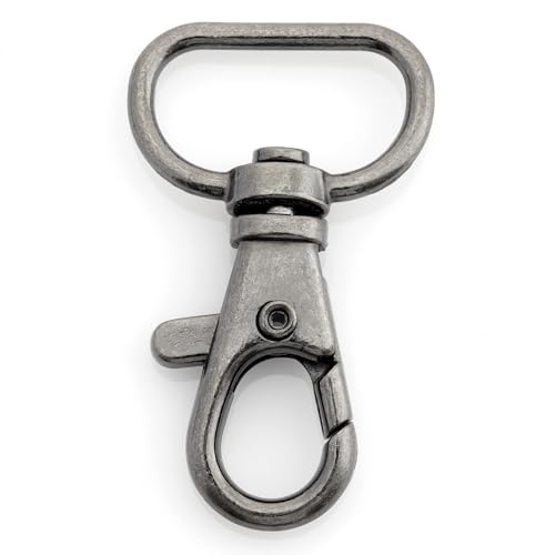 CRAFTMEMORE 3/4 Inch Trigger Snap Hooks Classic Swivel Lobster Claw Clasps Purse Lanyard Clip 20 Pack CSPS (Gunmetal) - color: Gunmetal