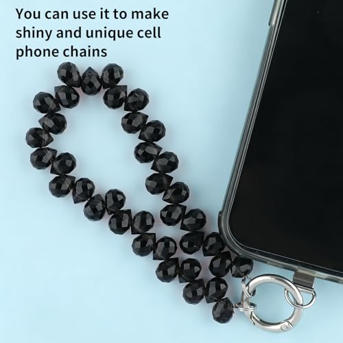 100pcs Black Faceted Crystal Glass Beads 8x10mm, Shiny Teardrop Glass Beads for Jewelry Making, Crystal Beads for Bracelet Necklace Earring DIY Craft - color: Black