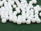 650PCS 8mm Snow White Glass Beads for Jewelry Making,Round Smooth Beads, Bracelet Space Loose Beads for Earring, Necklaces-Adult Craft Supplies - size: 8mm White #361
