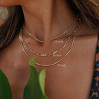 Freekiss Women's Layered Necklace Set - 3 Piece Dainty Gold Jewelry for Everyday Stacking | 14K Gold Plated Snake Chain, Rope Chain, Cuban Chain | Adjustable Length 14-18.5 Inch | Gift Ready - color: Gold, style: Paperclip+O Chain+Box Chain
