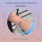 Faceted Bracelet for Women, Certified 925 Sterling Silver with 18K Gold Vermeil Healing Crystal Bracelets for Women - Crystals and Healing Stone Bracelet Women Jewelry for Gift - color: Multi