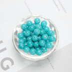 94Pcs (2Pcs/Set) 8mm Teal Blue Jade Smooth Round Beads Natural Stone Beads AAA Grade Premium Round Gemstone Genuine Real Stone Loose for DIY Bracelet Jewelry String Making