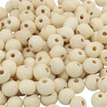 300Pcs Natural Wood Beads, 8mm Small Round Wooden Balls, Unfinished Wooden Beads for Crafts, DIY Jewelry, Dream Catchers - size: 8mm
