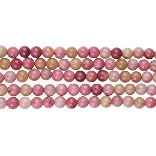 10mm Pink Mahogany Stone Beads Natural Gemstone Loose Beads for DIY Jewelry Making Approxi 15.5 inch 45pcs 1 Strand per Bag - color: Pink Mahogany, size: 10MM