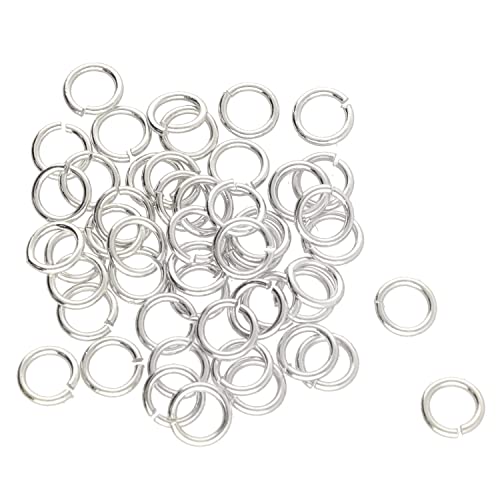 The Beadsmith Open Jump Rings – 8mm, Silver Plated, 19-Gauge (0.92mm) Wire Thickness, 144 Pieces – Findings for Making Keychains, Charms, Chain Mail and Body Jewelry - color: Silver, size: 8mm - 18 Gauge