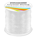 Paxcoo 0.8mm Elastic String, Stretchy Bracelet String Crystal String Bead Cord for Bracelet, Beading and Jewelry Making (120 m) - style: 1 Pack Crystal Clear