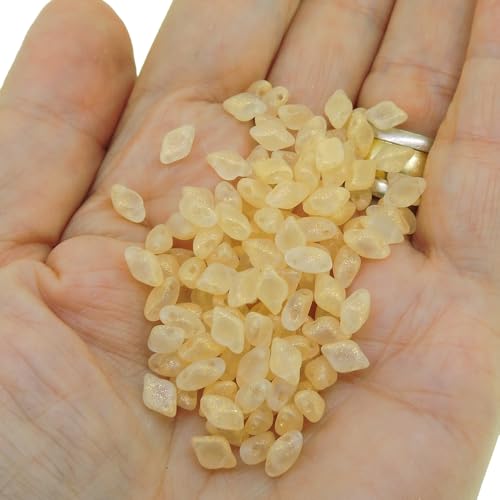 GemDuo Beads, 2-Hole Diamond Shaped Czech Glass Beads 5x8mm 10 Grams Frozen Matte Cream