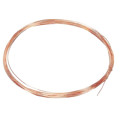 PATIKIL 16.4 Feet Solid Bare Copper Wire, 25 Gauge 99.9% Pure Copper Wire 0.5mm Soft Beading Wire Metal Plant Stem Ties for Jewelry Craft (5m) - size: 0.5mmx5m