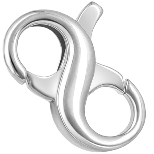 Pndeyo 925 Sterling Silver Lobster Claw Clasps, Hypoallergenic Necklace Enhancer Shortener, Double Opening Spring Rings Clasp Connector Carabiner for Bracelet Anklet Jewelry Making - color: Silver-1pc-0.51"×0.35"