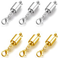 Magnetic Necklace Clasps, Magnetic Jewelry Clasps, 14K Gold and Silver, Necklace Bracelet Extender with Lobster Clasp (DAN 3gold 3silver) - color: DAN 3gold 3silver