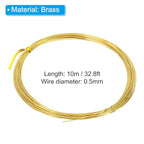 PATIKIL Half Hard Brass Wire, 4Pcs 24Gauge/0.5mm Diameter 10m/32.8ft Pure Craft Wire for Jewelry Making Beading Garden Plants - size: 24Gauge/0.5mm