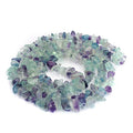 Jewelry Making 6-8mm Gemstone Fluorite Indian Moss Black Onyx Agate Aventurine Jade Opalite Carnelian Chips Beads Strand 34" (Fluorite) - color: Fluorite