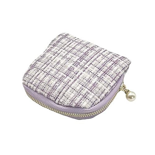 Small Travel Jewelry Case - Jewelry Travel Organizer Bag with Tassel Zipper for Bracelets, Necklaces, Bangles, Jewelry Organizer Storage Bag Gift for Women Girls - LJB002-Purple - color: Purple-Pearl