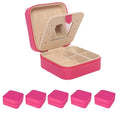 KElofoN Jewelry Case and Box - Small Travel Jewelry Organizer for Girls & Women with Mirror (Rosy-5) - color: Rosy-5