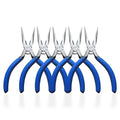 KAIHAOWIN Mini Needle Nose Pliers 5"-5 Pack KAIHAOWIN Small Long Nose Pliers with Wire Cutters, Spring Loaded Thin Needle Nose Pliers, Precision Pliers Set for Crafts/Jewelry Making/Tiny Project - size: 5x Needle Nose