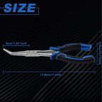 SPEEDWOX Long Reach Bent Needle Nose Pliers With Serrated Jaw Angled Needle Nose Pliers For Jewelry Making Fish Bone Pliers Tweezers Bent Chain Nose Pliers For Wire Bending And Small Object Gripping - style: Long Reach Bent Needle Nose Pliers Serrated Jaw