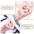 Inngeroo Mothers Day Mom Gifts for Wife Daughter Grandma, Travel Jewelry Case Box Organizer, Personalized Gifts for Women Teen Girls Mom Aunt Sister, Bridesmaid Gifts Traveling Essentials, Initial S - style: S