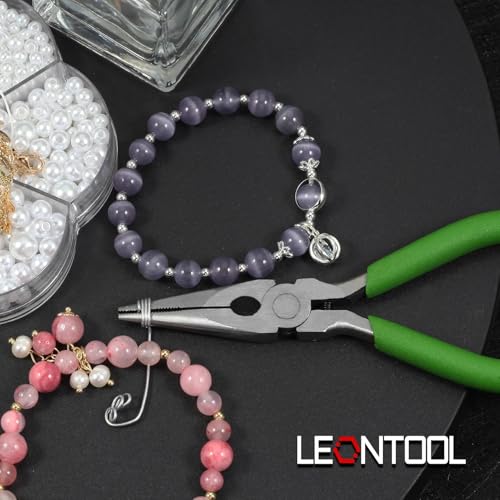 Long Nose Pliers with Wire Cutter - 5-Inch Needle Nose Pliers with Small Serrated Jaws - style: Long Nose Pliers